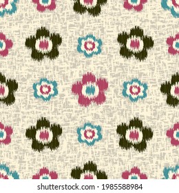 Seamless abstract pattern with the image of flowers

