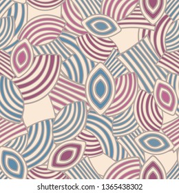 Seamless abstract pattern with the image of geometric shapes and lines.
