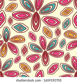 Seamless abstract pattern with the image of geometric shapes.
