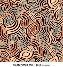 Seamless abstract pattern with the image of geometric shapes.
