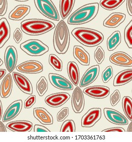 Seamless abstract pattern with the image of geometric shapes.
