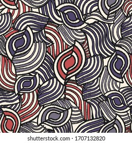 Seamless abstract pattern with the image of geometric shapes.
