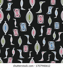 Seamless abstract pattern with the image of geometric shapes.
