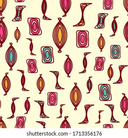 Patrón abstracto sin inconvenientes con la imagen de formas geométricas.
