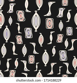 Seamless abstract pattern with the image of geometric shapes.
