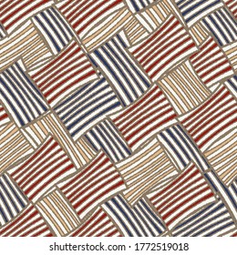 Seamless abstract pattern with the image of geometric shapes and lines. 
