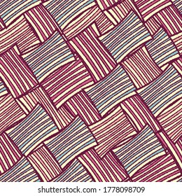 Seamless abstract pattern with the image of geometric shapes and lines. 
