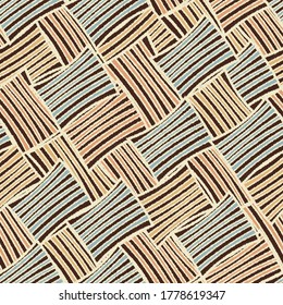 Seamless abstract pattern with the image of geometric shapes and lines. 
