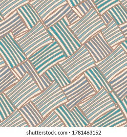 Seamless abstract pattern with the image of geometric shapes and lines. 