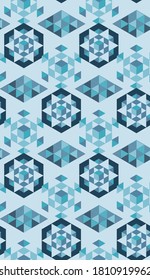 Seamless abstract pattern with the image of geometric shapes and lines.
