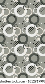 Seamless abstract pattern with the image of geometric shapes and lines.
