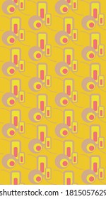 Seamless abstract pattern with the image of geometric shapes and lines.
