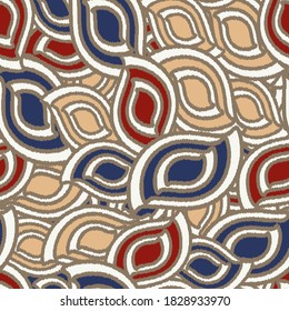 Seamless abstract pattern with the image of geometric shapes  