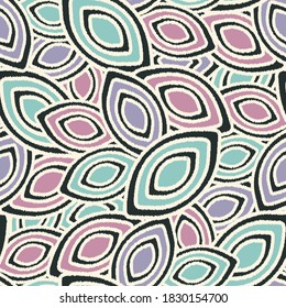 Seamless abstract pattern with the image of geometric shapes  
