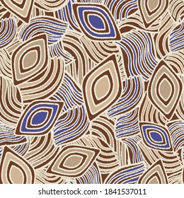 Seamless abstract pattern with the image of geometric shapes and lines. 