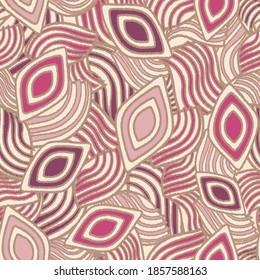 Seamless abstract pattern with the image of geometric shapes and lines. 

