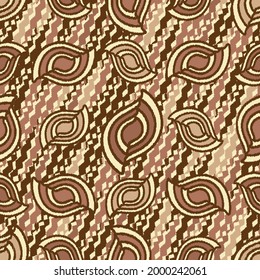 Seamless abstract pattern with the image of geometric shapes and wavy lines
