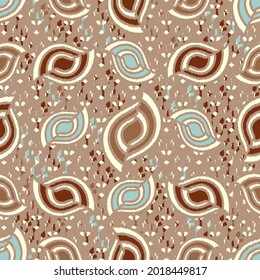 Patrón abstracto sin inconvenientes con la imagen de formas geométricas y líneas onduladas
