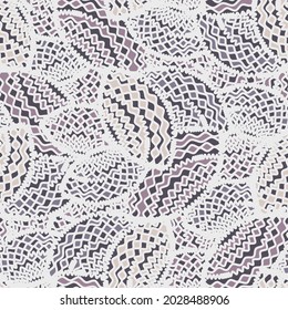 Seamless abstract pattern with the image of geometric shapes and wavy lines