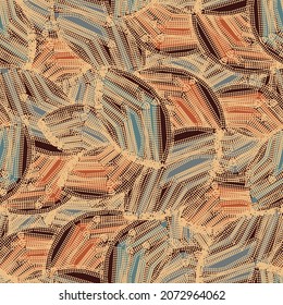 Patrón abstracto sin inconvenientes con la imagen de elementos geométricos y rayas
