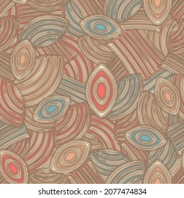 Patrón abstracto sin inconvenientes con la imagen de elementos geométricos y rayas
