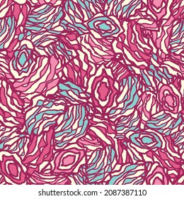 Seamless abstract pattern with the image of geometric elements and stripes
