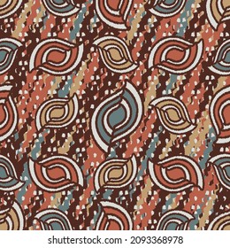 Seamless abstract pattern with the image of geometric shapes and wavy lines
