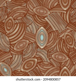 Seamless abstract pattern with the image of geometric elements and stripes
