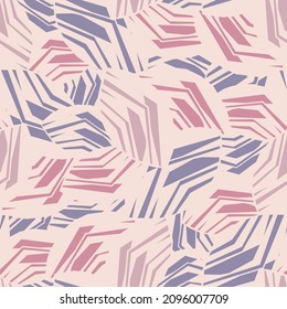 Seamless abstract pattern with the image of geometric broken lines and stripes
