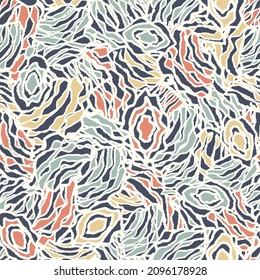Seamless abstract pattern with the image of geometric elements and stripes
