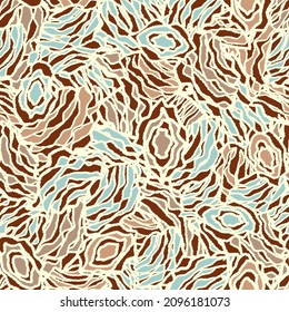 Seamless abstract pattern with the image of geometric elements and stripes
