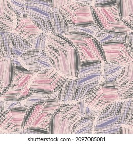 Seamless abstract pattern with the image of geometric elements and stripes
