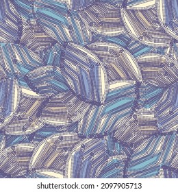 Seamless abstract pattern with the image of geometric elements and stripes
