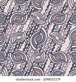 Seamless abstract pattern with the image of geometric shapes and wavy lines
