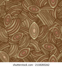 Seamless abstract pattern with the image of geometric elements and stripes
