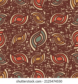 Seamless abstract pattern with the image of geometric shapes and messy lines
