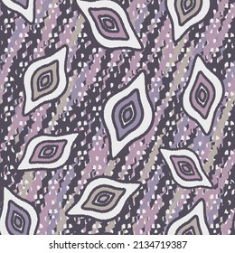 Seamless abstract pattern with the image of geometric shapes and wavy lines