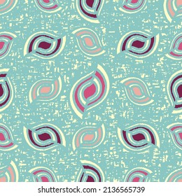 Seamless abstract pattern with the image of geometric shapes and messy lines
