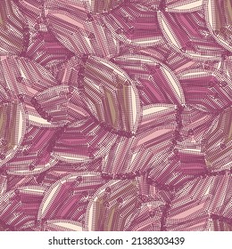 Seamless abstract pattern with the image of geometric elements and stripes
