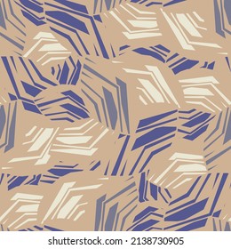 Seamless abstract pattern with the image of geometric broken lines and stripes
