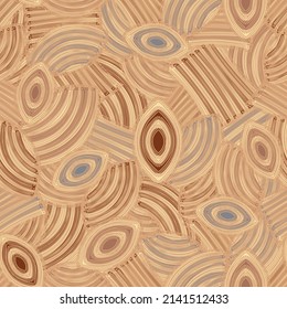 Seamless abstract pattern with the image of geometric elements and stripes
