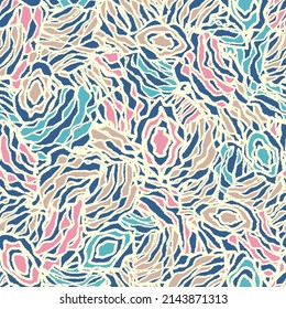 Seamless abstract pattern with the image of geometric elements and stripes
