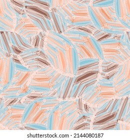 Seamless abstract pattern with the image of geometric elements and stripes
