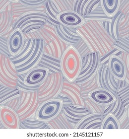 Seamless abstract pattern with the image of geometric elements and stripes
