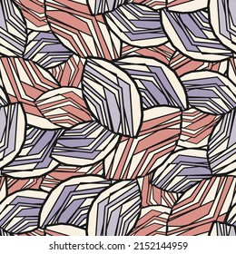 Seamless abstract pattern with the image of geometric broken lines and stripes
