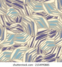 Seamless abstract pattern with the image of geometric broken lines and stripes
