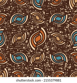 Seamless abstract pattern with the image of geometric shapes and messy lines
