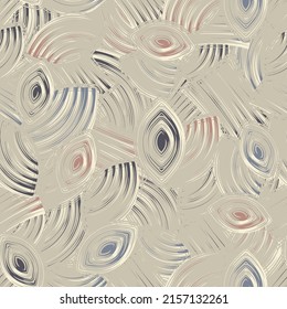 Seamless abstract pattern with the image of geometric elements and stripes
