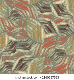 Seamless abstract pattern with the image of geometric elements and stripes