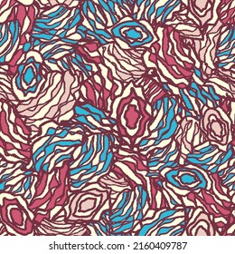 Seamless abstract pattern with the image of geometric elements and stripes
